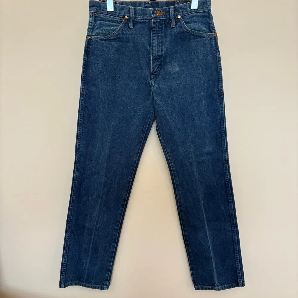 Vintage 80s Wrangler 13MWZ Cowboy Cut Denim Jeans USA 33x32 Measures 32 Waist